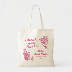 Tote Bag Fraîchement sortie du marché Mariage douche dessin