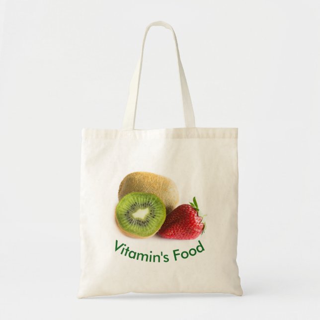 Tote Bag Fraise et kiwi (Devant)
