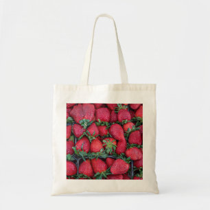 Tote Bag Fraises avec feuilles verts