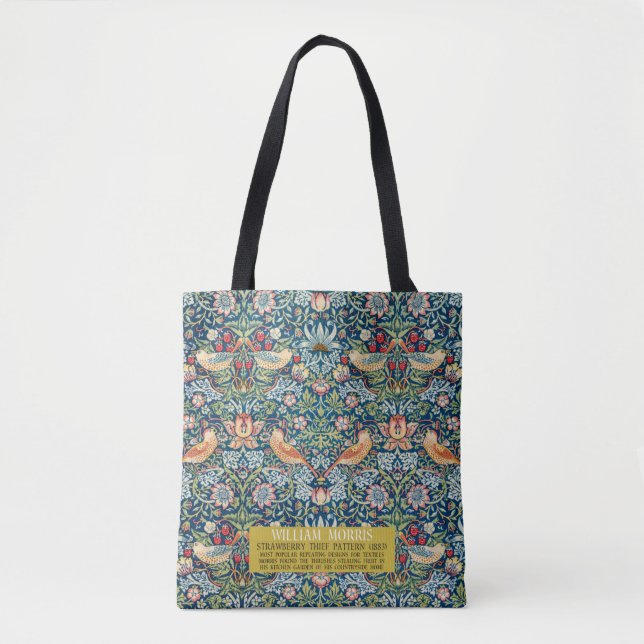 Tote Bag Frameur de fraises - Conception de William Morris (Devant)
