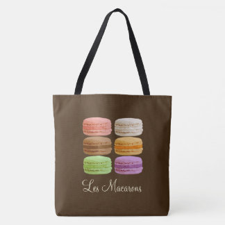 Tote Bag Français Macarons - pastels muti-colorés