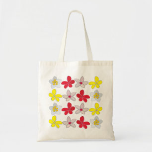 Tote Bag Frangipani Plumeria Fleur colorée Florale
