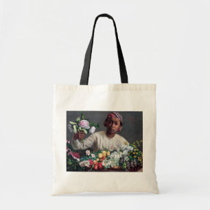 Tote Bag Frederic Bazille - Jeune Femme avec Pivoines