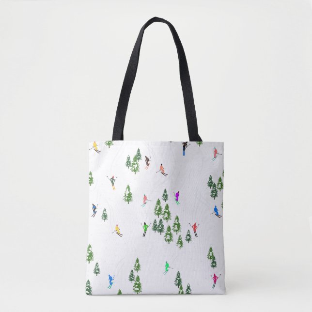 Tote Bag Freeride Skieurs alpins Ski illustration Ski (Devant)