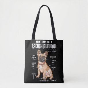 Tote Bag French Bulldog Anatomie Drôle Chien