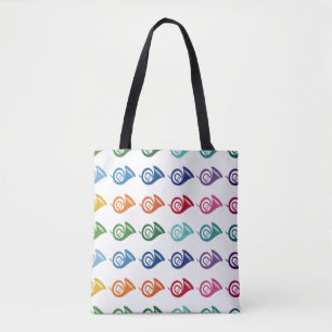 Tote Bag French Horn Colorful Fun Array