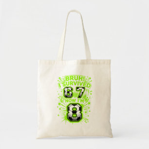 Tote Bag Frère a survécu 6 7 8 Joueur de football 8e annive