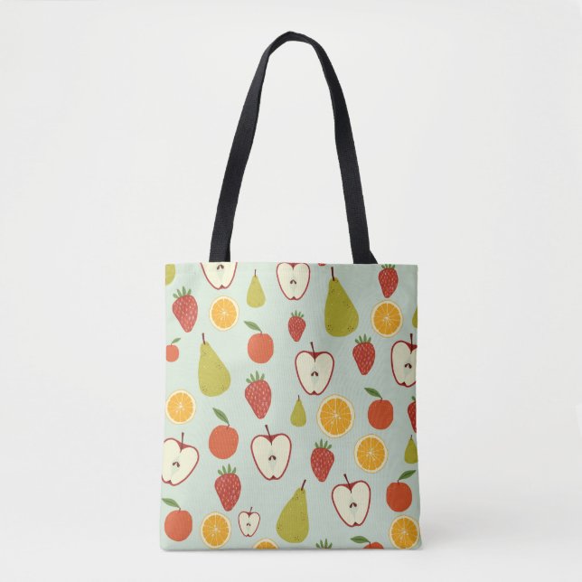 Tote Bag Fresh fruits in a seamless repeating pattern (Devant)