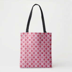 Tote Bag friandises colorées motif de coeur de la Saint-Val