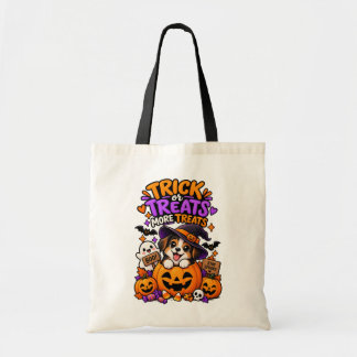 Tote Bag Friandises ou farces Plus de friandises Chiot mign