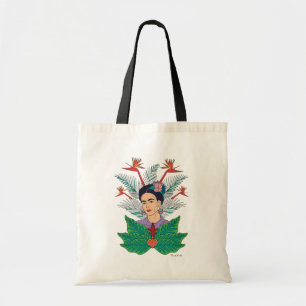 Tote Bag Frida Kahlo   Oiseaux de Paradis Floral Graphic