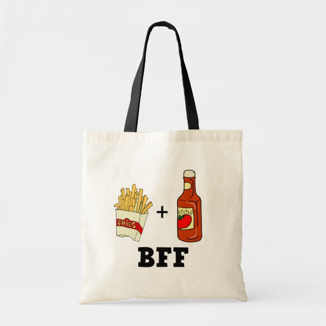 Tote Bag frites et Ketchup BFF (Devant)