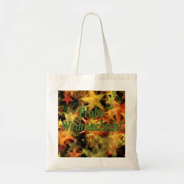 Tote Bag Frohe Weihnachten ! Joyeux Noël en allemand gf (Devant)