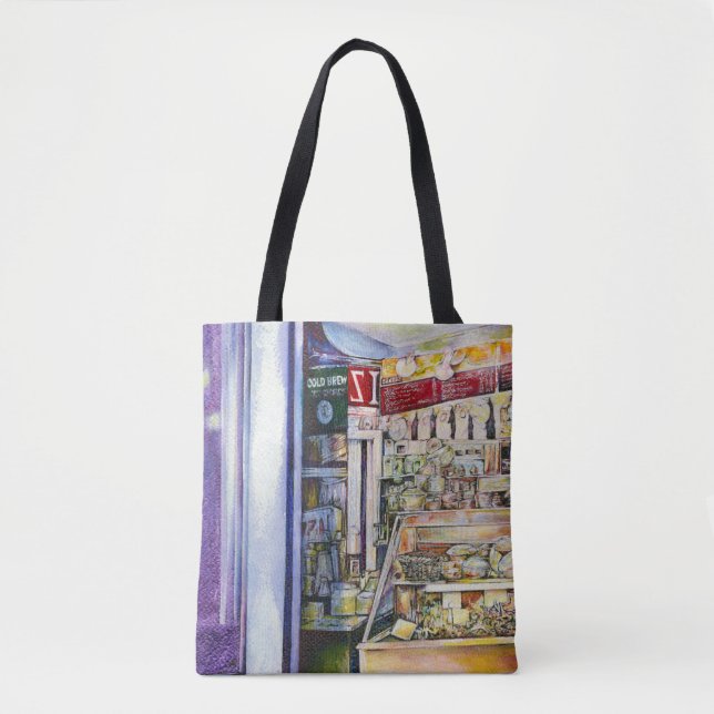 Tote Bag Froid Brew dans un Hot Deli (Devant)