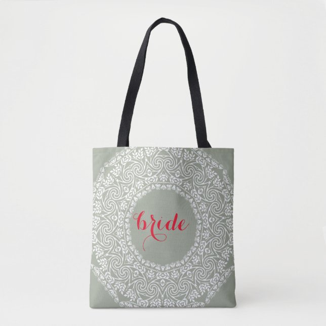 Tote Bag Frontière de la mariée de Mandala Lace Mariage de  (Devant)