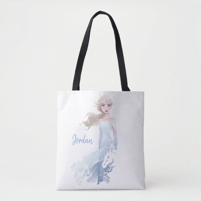 Tote Bag Frozen 2 : Illustration de l'aquarelle Elsa (Devant)