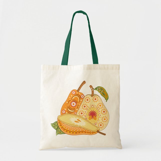 Tote Bag Fruit Fleur Cool mignonne Girl Retro Floral (Devant)