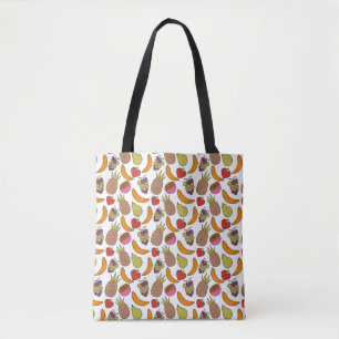Tote Bag Fruit motif transparent   motif de surface de frui