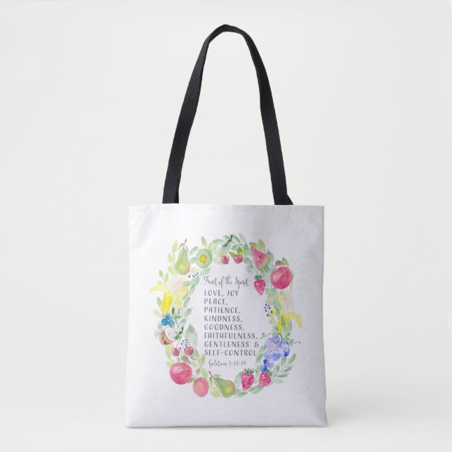 Tote Bag Fruit Of Spirit Aquarelle Artwork (Devant)