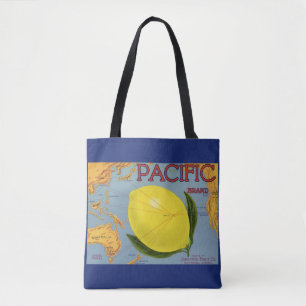 Tote Bag Fruit vintage Étiquette Citrus de citron du Pacifi