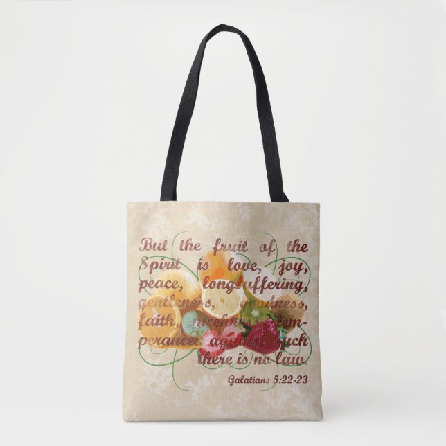 Tote Bag Fruits de l'esprit Bible Verse Christian  (Devant)