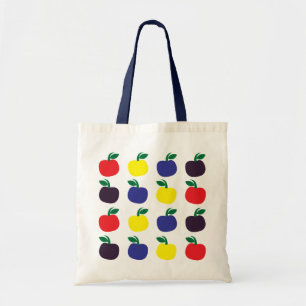 Tote Bag Fruits de pommes colorés