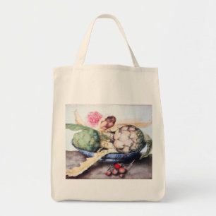 TOTE BAG FRUITS DE SAISON 4- ARTICHOKES, ROSE & FRAISES