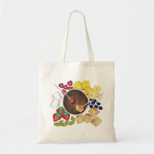 Tote Bag Fruits Fondue Fruit Berries Marshmallow Dessert