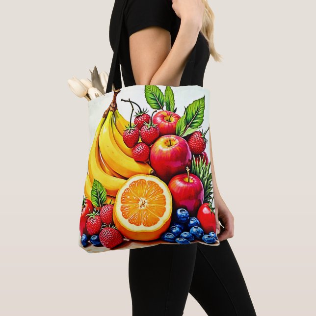 Tote Bag Fruits frais vibreux, délice design (De près)