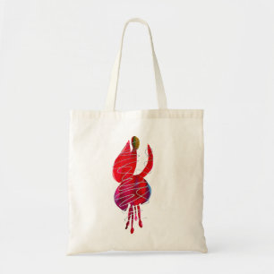 Tote Bag Fuchsia abstraite aquarelle florale