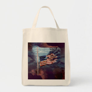 Tote Bag Fumée tombée mais pas oubliée et drapeau déchiré