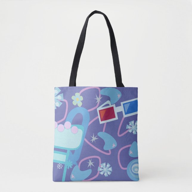 Tote Bag Fun Boomerangs 3-D lunettes Cinquante Motif rétro (Devant)