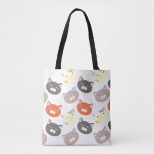 Tote Bag Fun Happy mignon Chefs de chat Cartoon Fun Motif