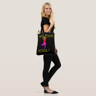 Tote Bag Fun 'Mind Food Yoga'