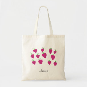 Tote Bag Fun Plutôt Quirky Fraises Roses