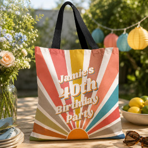 Tote Bag Fun Retro Custom 40th Birthday Photo Vintage