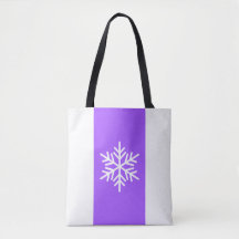 Fun Snowflake Clair Violet Blanc Rayures verticale