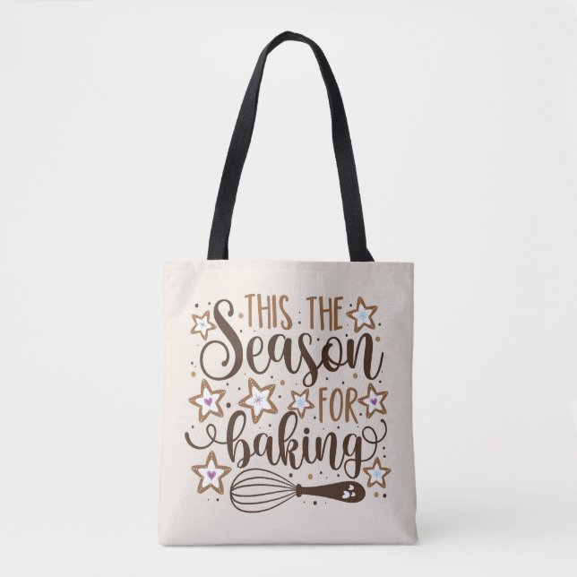 Tote Bag Fun 'Tis Season for Baking Design (Devant)