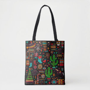 Tote Bag Fun Western Motif Noël