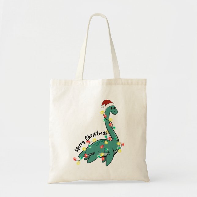 Tote Bag Funky Joyeux Monster de Lochness Noël (Devant)