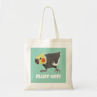 Tote Bag Funny Angry Normal Grey Cockatiel Fluff Off