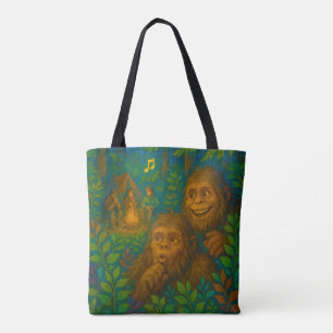 Tote Bag Funny Big Foot Noises in Woods Imaginaire Art