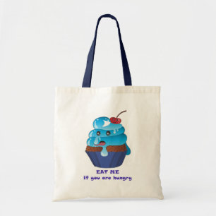 Tote Bag Funny Blue Cupcake