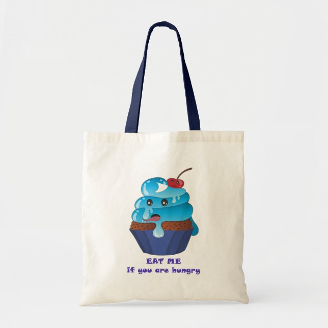 Tote Bag Funny Blue Cupcake (Devant)