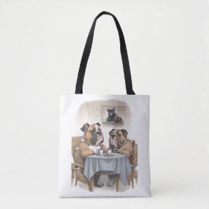 Tote Bag Funny Bulldog