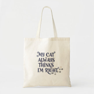 Tote Bag Funny Cat Text
