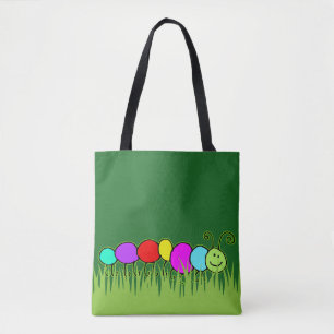 Tote Bag Funny Caterpillar Netty & grass