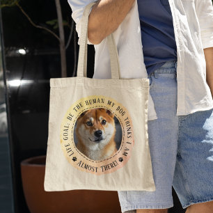 Tote Bag Funny chien amoureux cadeau objectif de vie