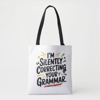 Tote Bag Funny Enseignant Anglais : Conception Silencieuse