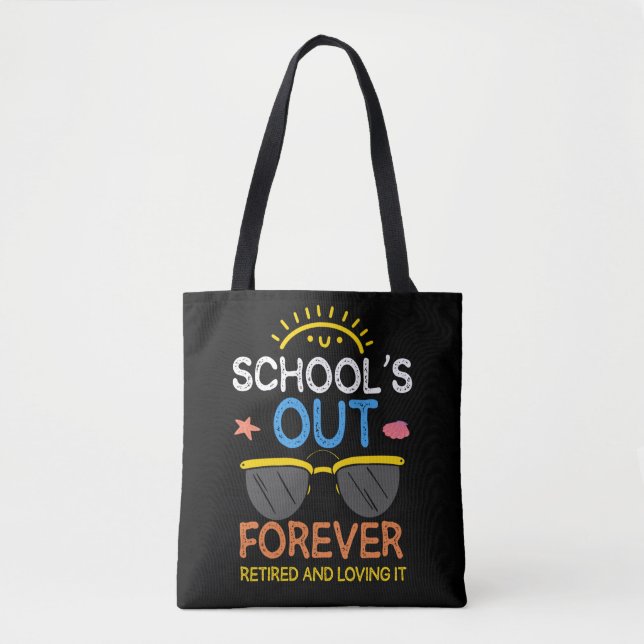 Tote Bag Funny Enseignant préscolaire École de retraite Ret (Devant)